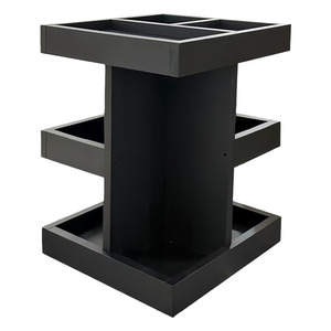 Makeup Organizer Wooden Desktop Storage With 360 Degree Rotating Design For Cosmetic Use - Product Image 1