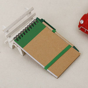 Carnet de notes à spirale supérieure de 80 feuilles avec stylo, <span class=keywords><strong>bloc</strong></span>-notes de poche en kraft 80 g/m² pour cadeaux promotionnels - Product Image 6