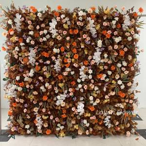 Panel Decorativo Blanco Enrollable con Diseño Floral de Hierba y Flores, Cortina de Pared, Pared Floral para Bodas al Aire Libre - Product Image 4