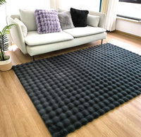 Meilleur prix, tapis et carpettes en fourrure pelucheuse d'intérieur de haute qualité, tapis shaggy de luxe, tapis en fourrure de lapin