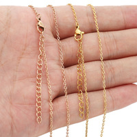 Chaîne en gros en acier inoxydable doré, chaîne fine étanche en forme de O, fourniture de bijoux DIY pour accessoires de pendentifs en pierres précieuses