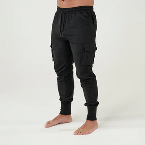 Pantalon de jogging respirant et léger pour l'automne, taille élastique avec cordon de serrage, plusieurs poches, prix bas, idéal pour la gym et l'entraînement - Product Image 1