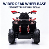 Quad électrique pour enfants 12V, véhicule tout-terrain 4 roues avec télécommande, suspension à ressorts et éclairage LED