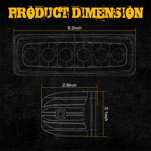 6 pouces 30W 2 pièces ambre ou blanc couleur Spot faisceau d'inondation tondeuse à gazon LED <span class=keywords><strong>tracteur</strong></span> lumière - Product Image 2