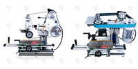 Machine à poncer à bande pour couteau avec trois têtes de meulage