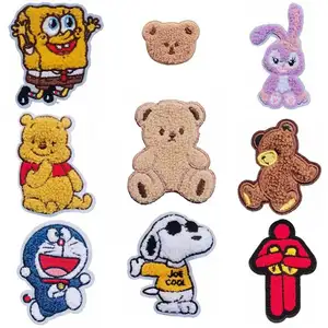 Custom Made Bear Embroidery Patch Knee Patch Cheap Price Cartoon Dog Fabric Patches