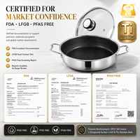 Proveedor de Ollas para Sopa de Cerámica G8 Reforzadas con Titanio, Antiadherentes, de Acero Inoxidable de Triple Capa, Libres de PFAS