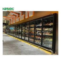 Refroidisseur de congélateur d'affichage commercial de supermarché d'étalage vertical enfichable avec la porte en verre 3