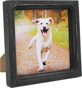 Cadre photo miniature compact pour présentoir de bureau ou comptoir, en bois massif et métal brossé, avec <span class=keywords><strong>message</strong></span> de marque gravé - Product Image 5