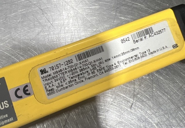 MS46-14-700-Q1-X-HA1 Transmitter Light Curtain PLC