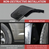 Garde-boue avant et arrière noirs brillants, garde-boue de voiture pour Land Rover Defender 90 110 2020-2024
