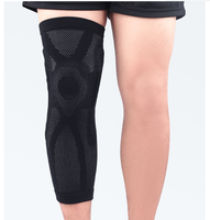 Long coussin de silicone en nylon noir, pour musculation, musculation, levage des cuisses, protection de sport, pour les jambes, manchons pour les cuisses