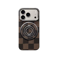 Étui de téléphone de luxe de haute qualité, résistant aux chocs et aux rayures, en TPU+PC, avec support magnétique pour 17 Pro Max