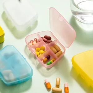 5 Day Pill Case Plastic Pill Organizer Daily Pill Box for Vitamin/Fish Oil/Supplements Rainbow