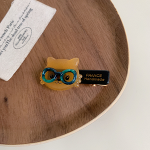 Mignon Lunettes Petit Chien Bec De Canard Clips Acrylique Animal Frange Clips Doux Fille Cassé Pinces À Cheveux Dessin Animé Épingle À Cheveux - Product Image 4