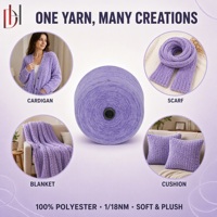 Soft Plush 100% Polyester Chenille Yarn 1/18NM for Knitting Sweater Cardigan Home Textiles Warm Durable Fancy Yarn Wholesale