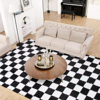 Tapis de sol moderne pour salon, chambre à coucher, canapé-lit, tapis en peluche doux à poils longs pour chambre et salon