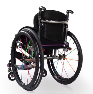 Silla <span class=keywords><strong>de</strong></span> <span class=keywords><strong>Ruedas</strong></span> Deportiva Rígida <span class=keywords><strong>de</strong></span> Alta Gama con Certificados CE para Personas con Discapacidad, Ligera, Manual, con Opción <span class=keywords><strong>de</strong></span> Agregar Rueda Antivuelco - Product Image 3