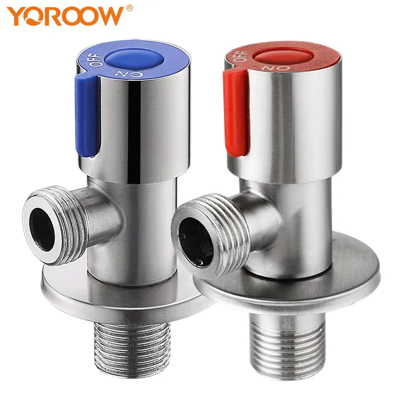 China Faucet Supplier 304 stainless steel angle valve G1/2 stop valve wall mounted Dn15 angle valve for bathroom