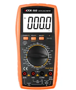 VICTOR 88B Ture RMS 1999 Counts LCD Digital Multimeter Tester Manual range With Temperature Frequency