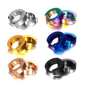 Orecchini a Cerchio in Acciaio Inossidabile per Uomo e Donna, Orecchini a Cerchio Placcati Oro per Piercing all'<span class=keywords><strong>Orecchio</strong></span> - Product Image 2
