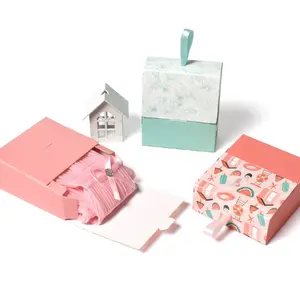 粉色女孩口红包装盒复古小礼品折叠便携包装袋