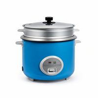 Cuiseur à riz électrique 0,6L-2,8L avec commande mécanique, cuiseur vapeur en acier inoxydable et cuve intérieure antiadhésive, portable pour la maison