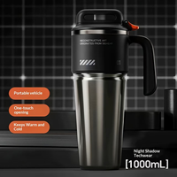 Mug à café isotherme en acier inoxydable 1000 ml avec poignée, modèle 2026 Deluxe, grande capacité, personnalisable avec logo, nouveauté Fête des Pères, vente en gros