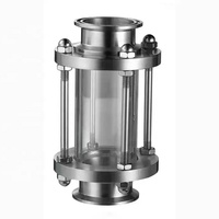 Vanne à boisseau sphérique manuelle de sécurité à 3 voies avec jauge tubulaire pour eau de qualité alimentaire, raccord à pince A3304 304L 316 316L Fibre de verre