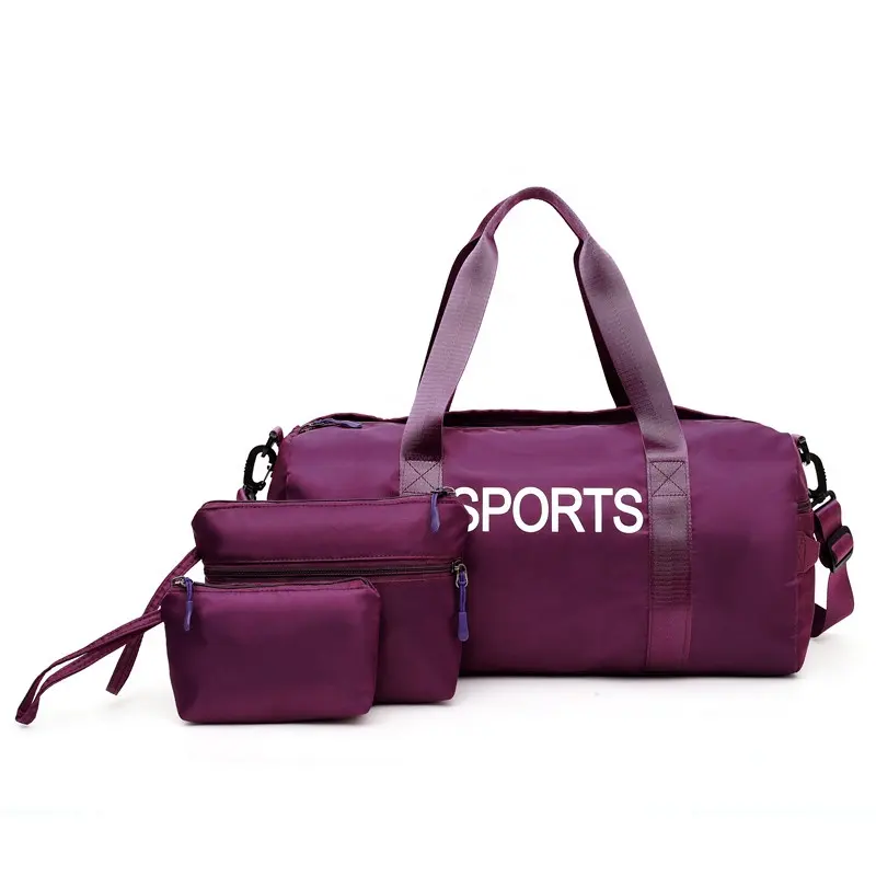 Yeni büyük açık seyahat haftasonu spor kadın kız el tote crossbody su geçirmez bagaj saklama çantası setleri silindir çanta spor