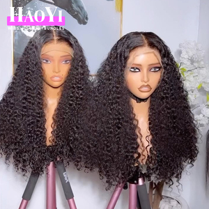 Pelucas de Cabello Humano HD 300% Ondulado Profundo Birmano de 30-32 Pulgadas con Encaje Frontal HD 13x6, Peluca Frontal de Encaje 13x4 Brasileña Pre-Arrancada Rizada Birmana - Product Image 4