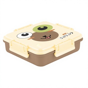 Rectangular Carton Printed <b>Lunch</b> <b>Box</b> <b>with</b> Stainless Steel Outside Plastic for Everyday Use Kinds <b>Lunch</b> <b>Box</b> - Product Image 1