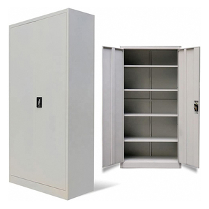 Knock Down Office furniture cheap 2 swing door steel filing cabinet metal cupboard