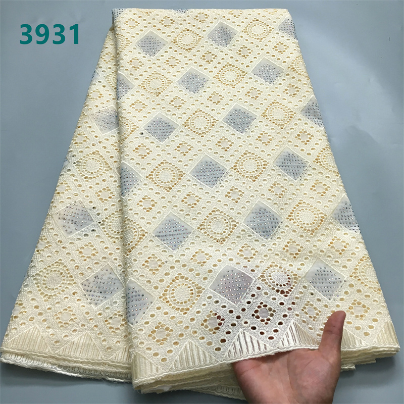 knee length dresses for ladies Cotton Floral Embroidered Lace Fabric|Hollowout Lace 1 Yard / White