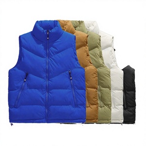 Custom Mens Puffer Vest Lightweight Stand Collar <b>Quilted</b> Sleeveless Winter <b>Gilet</b> Multi Color Outerwear - Product Image 3