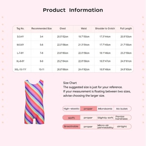 Traje de Gimnasia para Niñas, Sublimado, sin Mangas, con Pantalones Cortos, Spandex, para Danza, Entrenamiento, Práctica, Competencia de Equipo - Product Image 6