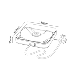 Lecteur CD externe portable pour voiture, connexion USB HIFI sans perte, système stéréo intégré pour voiture avec entrée AUX - Product Image 4