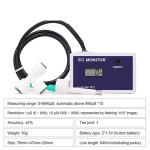 SM-1EC Single <strong>Probe</strong> EC Meter Digital <strong>Electrical</strong> Conductivity Monitor Online Water Quality <strong>Tester</strong> for Water Filtration System - Product Image 3