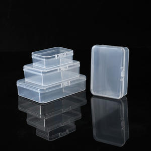 Caja de almacenamiento rectangular transparente de plástico PP, 6x4x1,8 cm, con tapa, para electrónica, joyería, tapones para los oídos, organizador portátil - Product Image 3