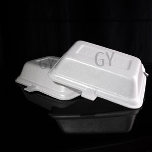 Boîtes alimentaires en mousse à usage unique, contenants en mousse pour plats à emporter, boîtes à lunch en mousse en gros, boîte à lunch à trois compartiments - Product Image 1