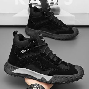 Chaussures de sport décontractées de luxe pour hommes, tendance mode, à lacets, couleur unie, antidérapantes, chaudes, toutes saisons, semelle intérieure en EVA - Product Image 2