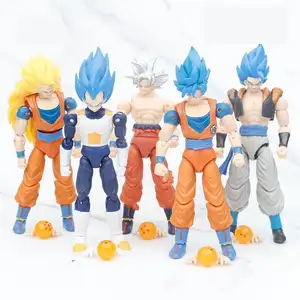 5 unids/set Dragones Balls figura de acción Son Goku Vegeta Gogeta Super Saiyan cambio mano figurita 2 Estilo ornamento regalos