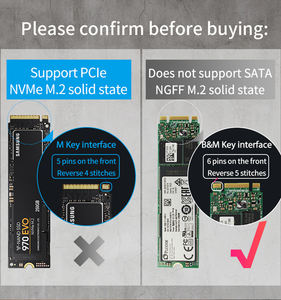 Boîtier SSD en aluminium B-key USB-C, adaptateur de disque dur SATA NGFF vers USB 3.0, boîtier SSD M2 - Product Image 3