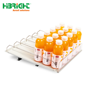 Automatic Shelf Pusher System Spring-Loaded <b>Drink</b> Organizer <b>Rack</b> for Supermarket Beverage and Can Display - Product Image 2