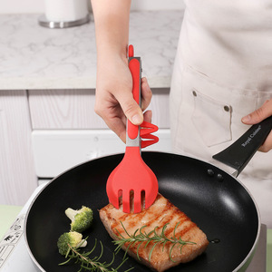 Thickened 25cm Self Locking Silicone Food Clips With <b>Bracket</b> Heat Resistant Kitchen BBQ Tools - Product Image 2