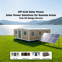 Casa Prefabricada de 20 pies Lista para Sistemas Solares Fuera de la Red con Vista Panorámica de Vidrio, Casa Contenedor Expandible para Sitio de Glamping de Lujo