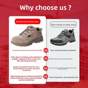 Chaussures de travail basses anti-perforation, anti-écrasement, antistatiques, à embout d'acier pour l'industrie du soudage électrique, chaussures de sécurité pour hommes - Product Image 4