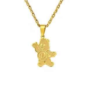 Toptan kişiselleştirilmiş paslanmaz çelik 18k altın kaplama özel sevimli kedi karikatür karakter kolye moda takı kadın hediye - Product Image 5