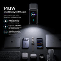 Chargeur mural pour téléphone portable KYT 140W LED haute puissance avec écran TFT intelligent