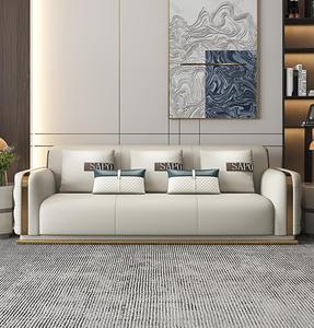 Sofá Seccional Contemporáneo Tapizado en Cuero Artificial con Cojín de Espuma Estilo Victoriano para Sala de Estar - Product Image 5